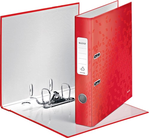 Leitz Classeur à levier Wow rouge, dos de 5 cm