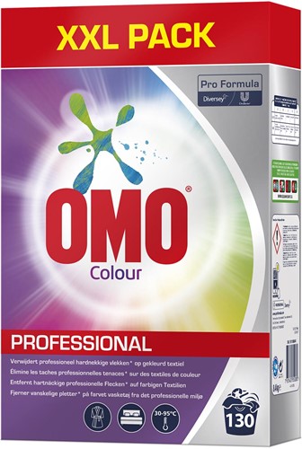 Omo Professional Pro Formula Colour poudre à lessive, boîte XXL, 130 doses