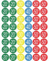 Agipa Etiquettes remises de -20% jusqu'à - 50%, couleurs assorties