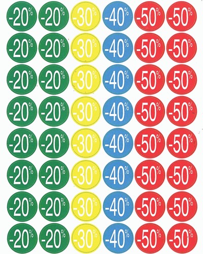 Agipa Etiquettes remises de -20% jusqu'à - 50%, couleurs assorties