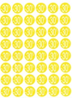 Agipa Etiquettes remises -30%, jaune, paquet de 192 pièces, amovible-2