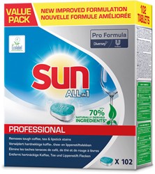 Sun Pro Formula All-in-one vaatwastabletten, doos van 102 stuks 102 Stuk