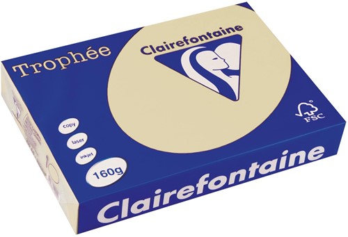 Clairefontaine Trophée Pastel, gekleurd papier, A4, 160 g, 250 vel, gems