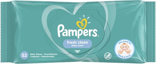 Pampers Fresh Clean vochtige doekjes, pak van 52 stuks