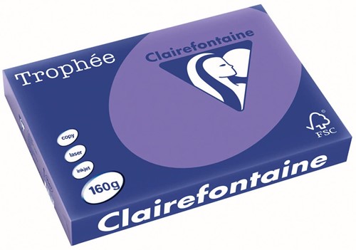 Clairefontaine Trophée Intens, gekleurd papier, A3, 160 g, 250 vel, violet