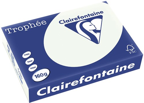 Clairefontaine Trophée Pastel, gekleurd papier, A4, 160 g, 250 vel, lichtgroen