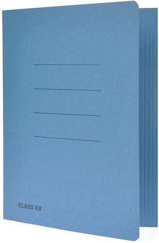 Class'ex dossiermap, 3 kleppen ft 18,2 x 22,5 cm (voor ft schrift), blauw