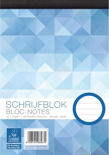 Work schrijfblok, ft A5, 70 g/m², 100 vel, gelijnd