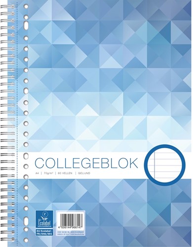 Work bloc de cours Collège, ft A4, ligné, 80 pages