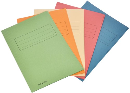 Class'ex chemise de classement couleurs assorties, ft 23,7 x 34,7 cm (pour ft folio) (rouge, bleu, ver...