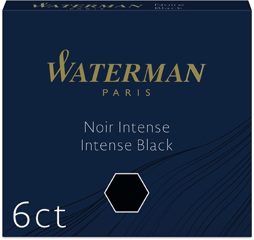 Waterman cartouches d'encre noir 6X