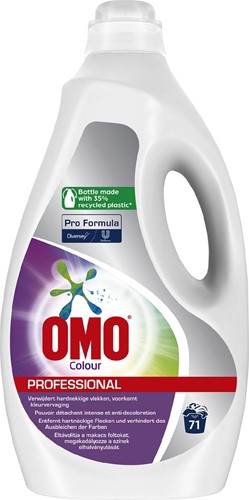 Omo Professional Pro Formula Active Clean Colour lessive liquide, bouteille de 5 litres, 71 doses