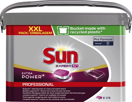 Sun Pro Formula Expert All-in-one tablettes pour lave-vaisselle, extra power, seau de 200 pièces