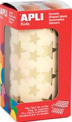 Apli Kids gommettes sur rouleau, étoile, 2360 pièces, or métallique