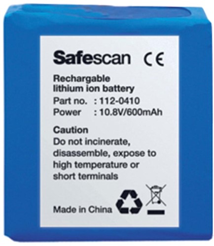 Safescan oplaadbare batterij LB-105, voor valsgelddetector 155-165 1 Stuk