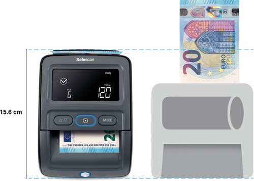 Safescan valsgelddetector 155S, met 7-voudige valsgelddetectie 1 Stuk-2