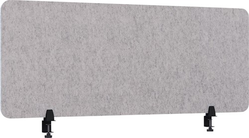 Smit Visual séparateur de bureau, gris clair, 60 x 160 cm, avec 2 pinces
