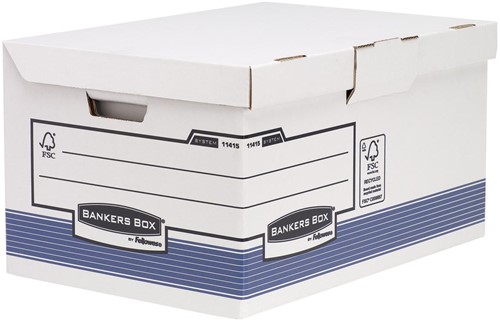 Bankers Box System, opbergdoos flip top maxi, blauw