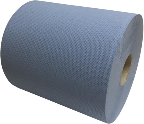 Poetspapier, blauw, 2-laags, 360 M, pak van 2 rollen