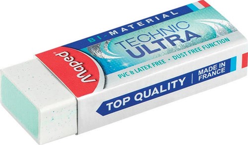 Maped gum Technic Ultra, wit, blister met 1 stuk-3