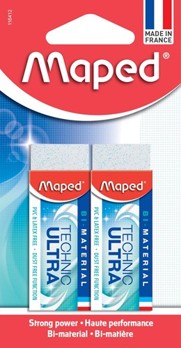 Maped gomme Technic Ultra, blister de 2 pièces