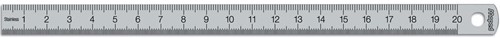 Maped lat Staal, dubbele graduatie, 20 cm