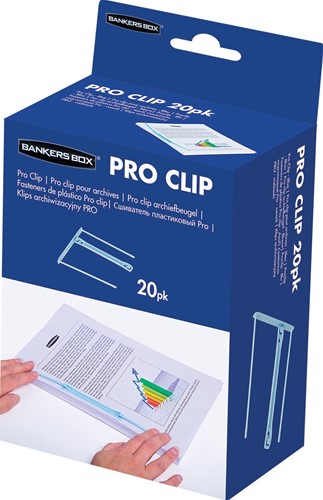 Bankers Box relieur Pro-clip, boîte de 20 pièces, blue clair-3