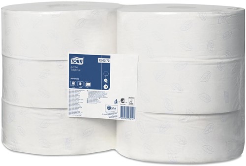 Tork toiletpapier Jumbo, 2-laags, systeem T1, pak van 6 rollen 6 Rol