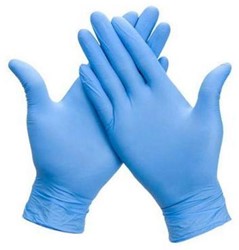 Handschoenen uit nitril, small, blauw, pak van 100 stuks
