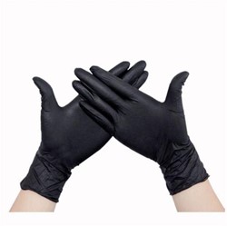 Handschoenen uit nitril, medium, zwart, pak van 100 stuks