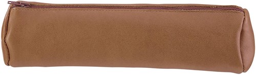 Oxford trousse en cuir, rond, brun