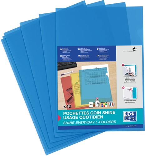 Oxford pochette coin Shine, paquet de 10 pièces, bleu