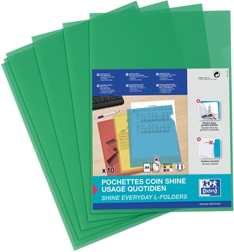 Oxford pochette coin Shine, paquet de 10 pièces, vert