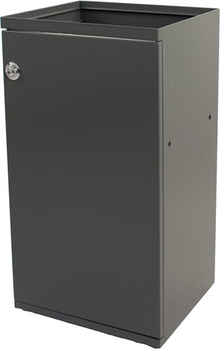 V-Part poubelle modulaire avec porte et support sac 85 l, gris