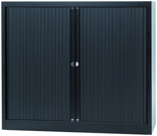 Bisley armoire à rideaux, ft 103 x 120 x 43 cm (h x l x p), 2 tablettes, noir