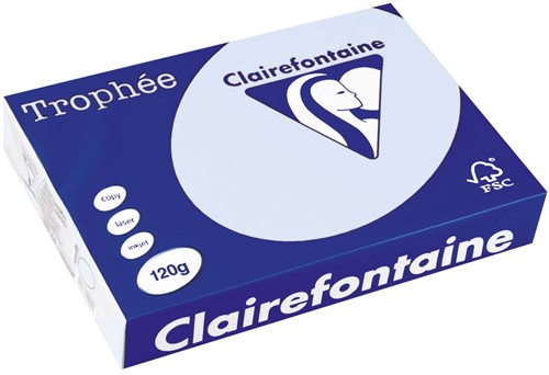 Clairefontaine Trophée Pastel, gekleurd papier, A4, 120 g, 250 vel, azuurblauw