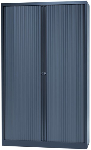 Bisley armoire à rideaux, ft 198 x 120 x 43 cm (h x l x p), 4 tablettes, anthracite