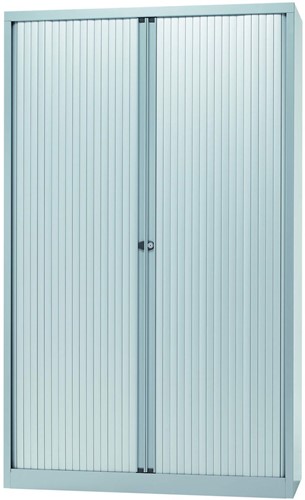 Bisley armoire à rideaux, ft 198 x 120 x 43 cm (h x l x p), 4 tablettes, argenté