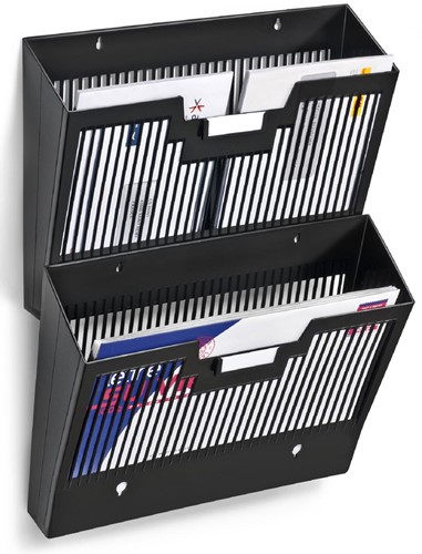 CEP First wandfolderhouder horizontaal, 1 vak, zwart