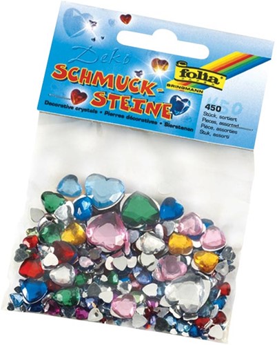 Folia pierres décoratives 450 pièces, c?urs