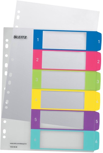 Leitz WOW printbare index, 6 tabs 1 Set