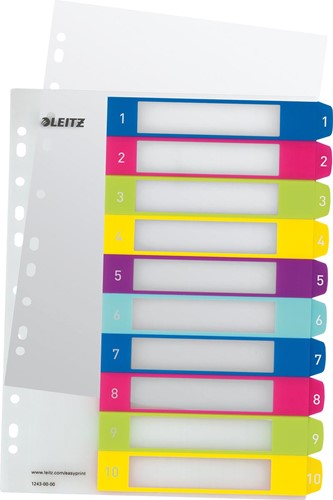 Leitz WOW printbare index, 10 tabs 1 Set