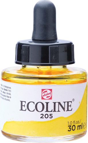 Talens Ecoline peinture à l'eau flacon de 30 ml, jaune citron