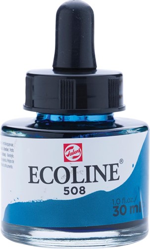 Talens Ecoline waterverf flacon van 30 ml, pruisischblauw