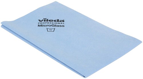 Vileda microvezeldoek MicroGlass, blauw, pak van 3 stuks