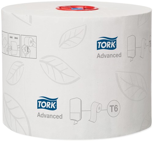Tork toiletpapier Mid-Size, 2-laags, 100 meter, systeem T6, pak van 27 rollen 27 Rol