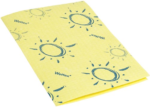 Vileda éponge chiffon Wettex Soft, jaune, paquet de 10 pièces
