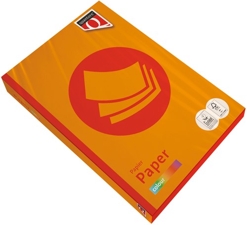 Kopieerpapier Quantore Colour A4 80gr oranje 500 Vel