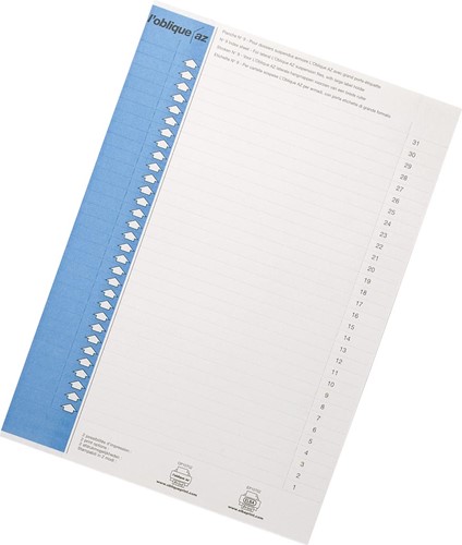 Elba onglets type 9, feuille de 31 étiquettes, bleu