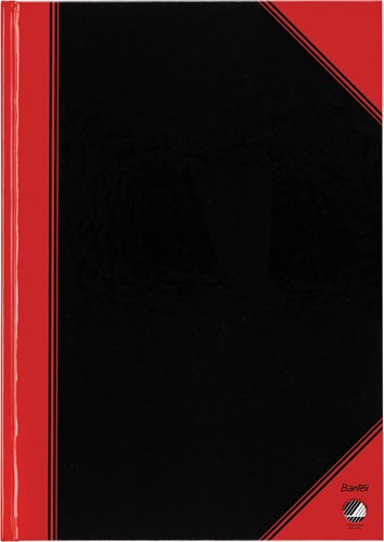Bantex carnet de notes, ft A4, 192 pages, ligné, rouge et noir 1 Stuk